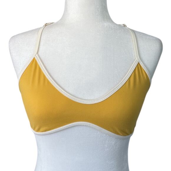 FREE PEOPLE Women's Good Lookin' Bralette Spicy Mustard Size Large T-Back NWT - Picture 2 of 8